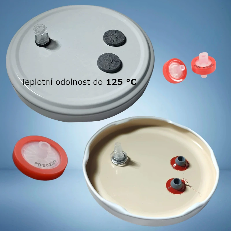 Sada na výrobu 5 víček Twist TO 82 na sklenice pro množení tekutého mycelia (LC)