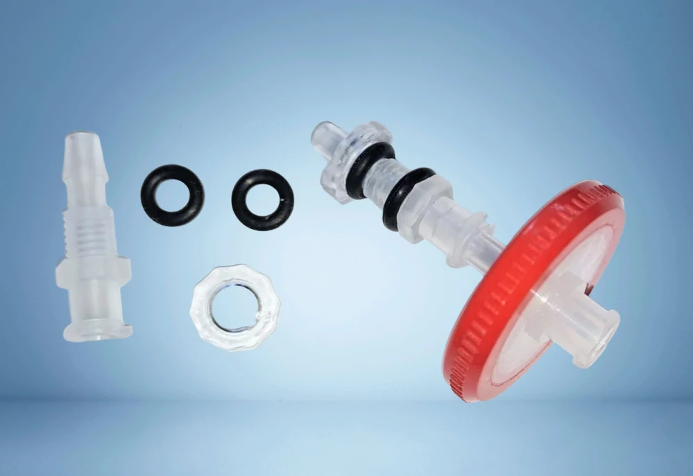 Víčko pro sklenice Mason Jars (70mm) plastové, kvalitní silikonové vyměnitelné těsnění,  extra velký kvalitní vyměnitelný mikrofiltr, vyměnitelné inj. porty + náhradní.