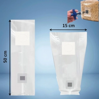 Pěstební sáček s injekčním portem a mikrofiltrem (0,2um) 15x50cm